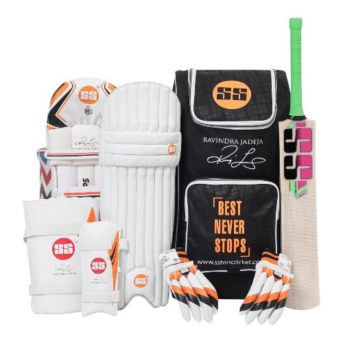 SS Ravindra Jadeja Full Kit Juniors - Size 3/4 KW Cricket Bat