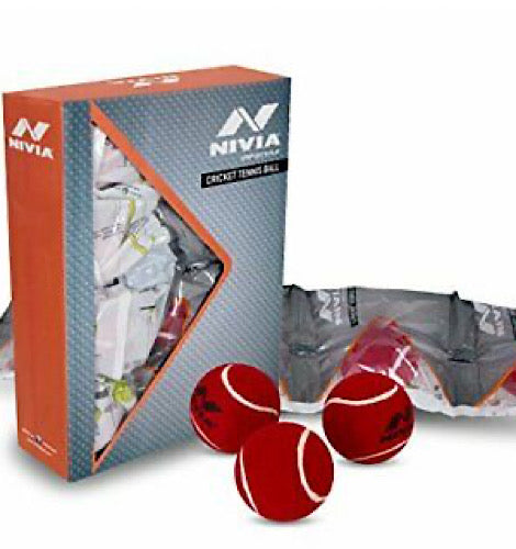 Nivia Red Hard Tennis Ball - 130 gms - 12pcs