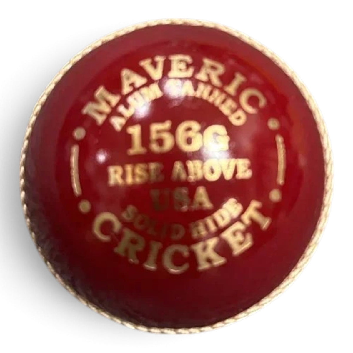 GO red leather cricket ball 156g for club matches and net training